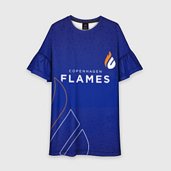 Платье клеш для девочки Форма Copenhagen Flames, цвет: 3D-принт