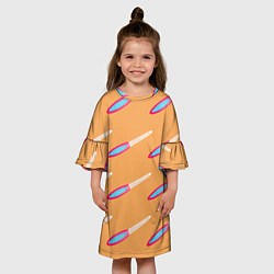 Платье клеш для девочки Пилка для ногтей, цвет: 3D-принт — фото 2