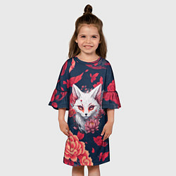 Платье клеш для девочки Братец лис, цвет: 3D-принт — фото 2
