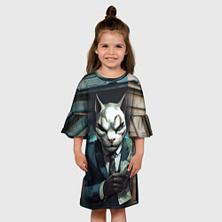 Платье клеш для девочки Payday cat, цвет: 3D-принт — фото 2