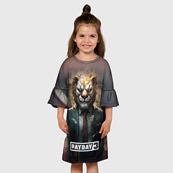 Платье клеш для девочки Payday 3 lion, цвет: 3D-принт — фото 2
