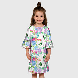 Платье клеш для девочки Spring spirit, цвет: 3D-принт — фото 2