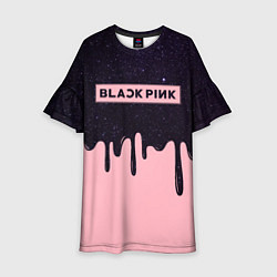 Платье клеш для девочки Blackpink - oil space, цвет: 3D-принт