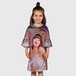 Платье клеш для девочки Lisa Blackpink, цвет: 3D-принт — фото 2