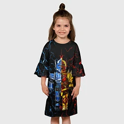 Платье клеш для девочки Рыцарь Roblox, цвет: 3D-принт — фото 2