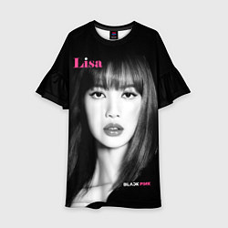 Платье клеш для девочки Blackpink Lisa Portrait, цвет: 3D-принт