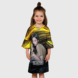 Платье клеш для девочки Blackpink Jennie, цвет: 3D-принт — фото 2