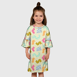 Платье клеш для девочки Color figures, цвет: 3D-принт — фото 2