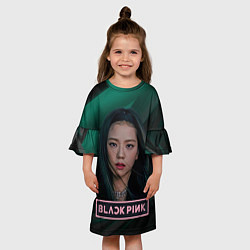 Платье клеш для девочки Blackpink beautiful singer Rose, цвет: 3D-принт — фото 2