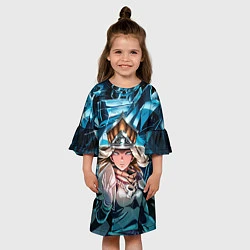Платье клеш для девочки The Priestess - Loop Hero, цвет: 3D-принт — фото 2