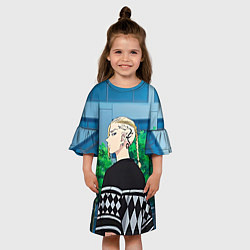 Платье клеш для девочки Кэн Рюгудзи, цвет: 3D-принт — фото 2