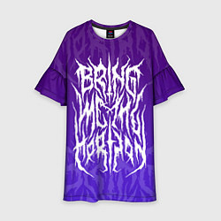 Платье клеш для девочки Bring Me The Horizon Lettering, цвет: 3D-принт