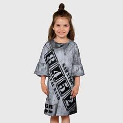 Платье клеш для девочки 8452 metal band Саратов, цвет: 3D-принт — фото 2