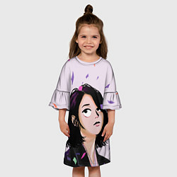 Платье клеш для девочки IU Art, цвет: 3D-принт — фото 2