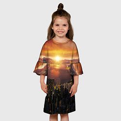 Платье клеш для девочки Китай - Гон конг, цвет: 3D-принт — фото 2
