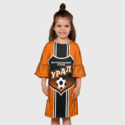 Платье клеш для девочки Урал футбольный клуб, цвет: 3D-принт — фото 2