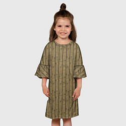 Платье клеш для девочки Дубовые доски, цвет: 3D-принт — фото 2