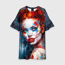Платье клеш для девочки Clown girl, цвет: 3D-принт