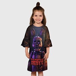Платье клеш для девочки Five Nights at Freddys Bonnie, цвет: 3D-принт — фото 2