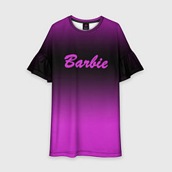 Платье клеш для девочки Барби градиент, цвет: 3D-принт