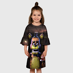 Платье клеш для девочки Five Nights at Freddy, цвет: 3D-принт — фото 2