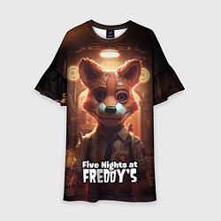 Платье клеш для девочки Мангл Фнаф, цвет: 3D-принт