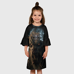 Платье клеш для девочки Baldurs Gate 3 оборотень, цвет: 3D-принт — фото 2