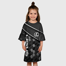 Платье клеш для девочки Lexus - Строгий технологичный, цвет: 3D-принт — фото 2