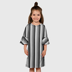 Платье клеш для девочки Геометрический узор в елочку, цвет: 3D-принт — фото 2