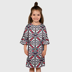 Платье клеш для девочки Геометрический паттерн - нейросеть, цвет: 3D-принт — фото 2