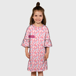 Платье клеш для девочки Цифровой камуфляж - Полина, цвет: 3D-принт — фото 2