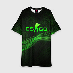 Детское платье CSGO green abstract