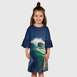 Платье клеш для девочки Седая Пепе, цвет: 3D-принт — фото 2