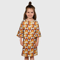 Платье клеш для девочки Ретро паттерн, цвет: 3D-принт — фото 2