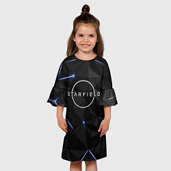 Платье клеш для девочки Stafield logo black, цвет: 3D-принт — фото 2