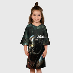 Платье клеш для девочки Fallout dark style, цвет: 3D-принт — фото 2