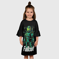 Платье клеш для девочки Fallout poster style, цвет: 3D-принт — фото 2