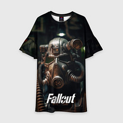Платье клеш для девочки Fallout man, цвет: 3D-принт