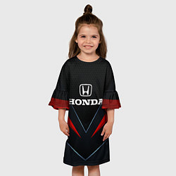Платье клеш для девочки Honda - технологии, цвет: 3D-принт — фото 2