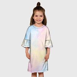 Платье клеш для девочки Tie dye из сериала убийства в одном здании, цвет: 3D-принт — фото 2