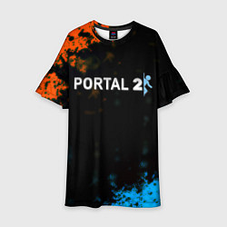 Платье клеш для девочки Portal game, цвет: 3D-принт