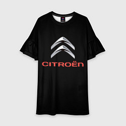 Платье клеш для девочки Citroen auto sports, цвет: 3D-принт