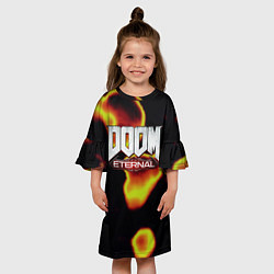 Платье клеш для девочки Doom eternal mars, цвет: 3D-принт — фото 2