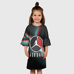 Платье клеш для девочки Nba jordan sport, цвет: 3D-принт — фото 2