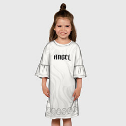 Платье клеш для девочки Angel wings, цвет: 3D-принт — фото 2