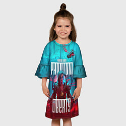 Платье клеш для девочки Cyberpunk 2077 Phantom Liberty, цвет: 3D-принт — фото 2