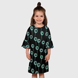 Платье клеш для девочки Эмблемы авторского права, цвет: 3D-принт — фото 2