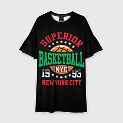 Платье клеш для девочки Superior basketball, цвет: 3D-принт