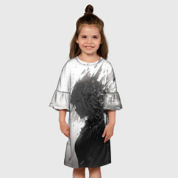 Платье клеш для девочки Распад девушки, цвет: 3D-принт — фото 2