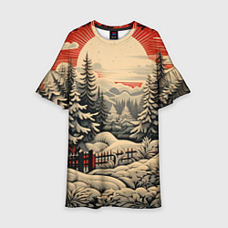 Детское платье Блеск снежинок новогодний стиль